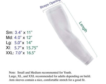 Pair of Sublimation arm sleeves 100% polyester white with a light purple tint