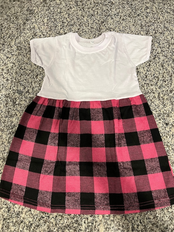 pink buffalo plaid dress Pink and white Buffalo plaid dress