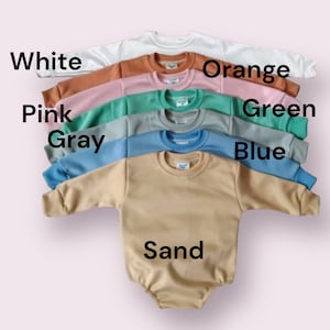 Baby Fleece Bubble Romper, Long Sleeve Polyester One Piece