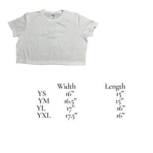 Toddler & Youth crop top Sublimation shirt 100% polyester girls teens pink cream white gray