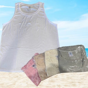 Erwachsene Unisex Tank Tops 100% Polyester Baumwollgefühl Tshirt