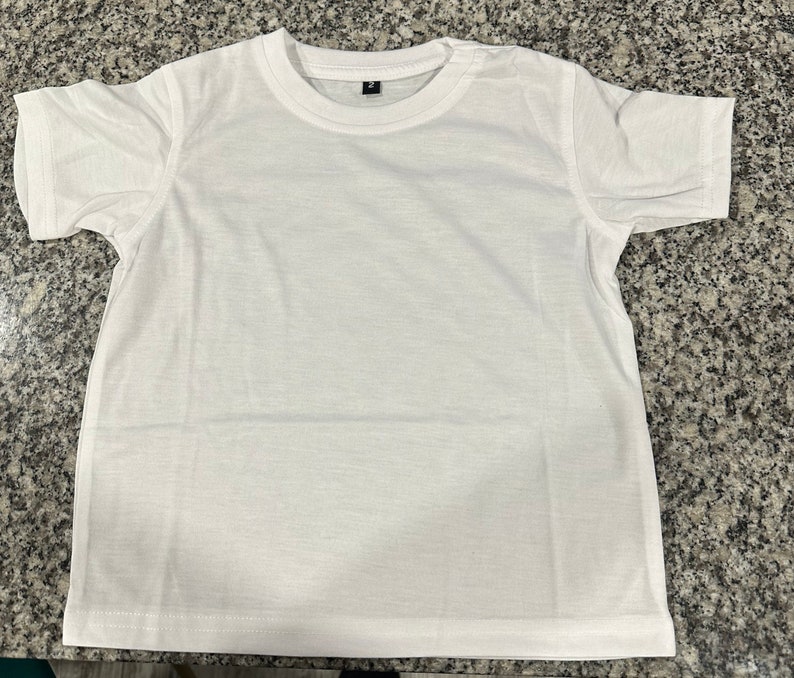 Toddler youth blank sublimation shirts 100% polyester cotton feel short sleeve unisex tshirt