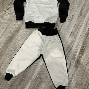 Baby toddler crewneck Gray Sublimation polyester sweatsuit fleece sweatshirt and sweatpants toddler kids baby set outfit