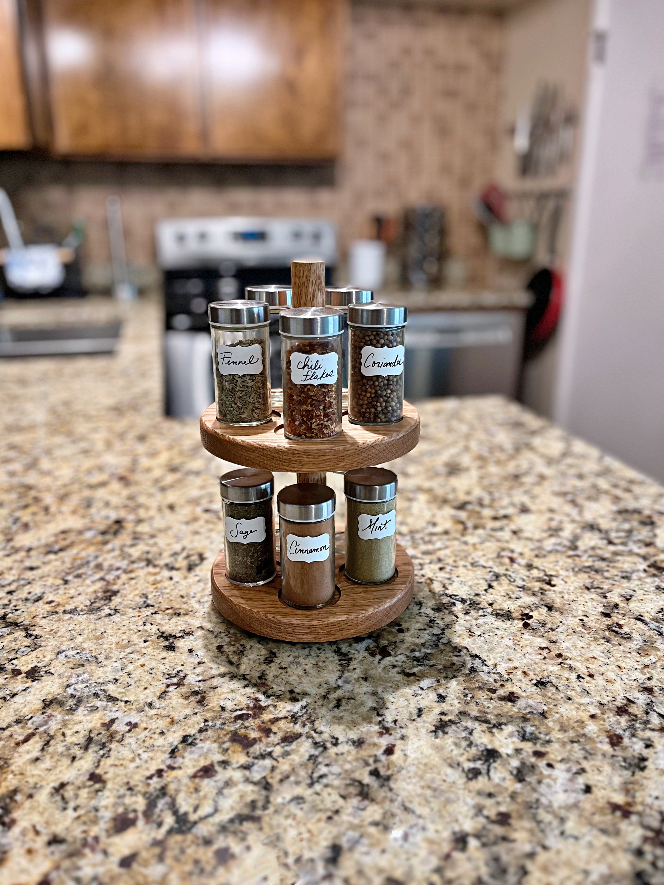 Spice Rack Carousel - Countertop Spice Rack - Spice Rack Organizer - Etsy