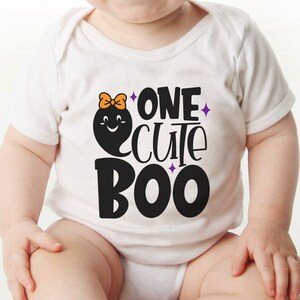 One Cute Boo, Halloween Svg, Baby Ghost Svg, Toddler Halloween Svg, Newborn Halloween Svg, Baby Ghoul Svg, Halloween Saying Svg, Toddler Svg