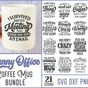 Lot de café humour au bureau Svg drôle de café humour de bureau Svg, Svg humour adulte, tasse Svg, Svg citation drôle, humour citations Svg, Svg café