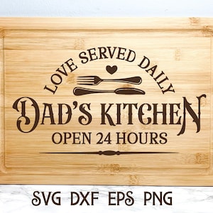 Cozinha do pai Svg, Tábua de corte Svg, Dia dos pais Svg, Tábua de frios do pai Svg, Bandeja de servir Svg, Placa de cozinha SVG, Dizeres de cozinha do pai