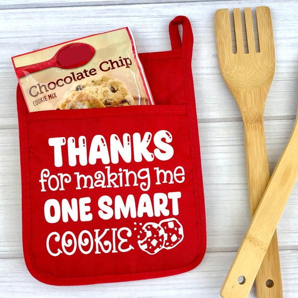 Bedankt dat je me een slimme cookie-svg hebt gemaakt, leraar waardering-svg, leraar pannenlap-svg, ovenwant-svg, leraar cadeau-svg, pannenlap-svg