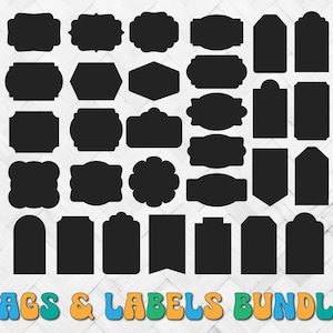Pacote de tags Svg, Pacote de formas Svg, Tags Svg, Tags de envio Svg, Tags de casamento Svg, Etiquetas de preço Svg, Arquivos de corte de tags, Formas de tags Svg