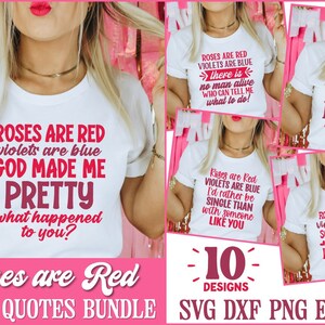 Le rose sono rosse, le viole sono blu, divertente pacchetto SVG anti-San Valentino, detto sarcastico di San Valentino, citazione sarcastica di San Valentino SVG, ex fidanzato SVG