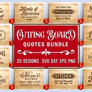 Cutting Board SVG Bundle, Kitchen Quotes Svg, Kitchen Svg, Cutting Board  Designs, Kitchen Towel Svg, Pot Holder Svg, Svg Files for Cricut 
