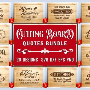 Cutting Board SVG Bundle, Kitchen SVG