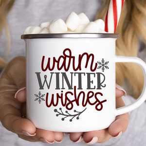 Warm Winter Wishes Svg, Christmas Svg, Christmas Coffee Quote, Coffee Svg, Christmas Saying Svg, Holiday Svg Design, Christmas Cricut File