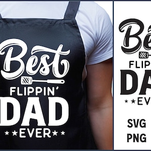 Best Flippin 'Dad überhaupt, Schürze Spruch Vatertagsgeschenk, lustiger Grillspruch, lustiger Küchenspruch, Geschirrtuch, Vatertagsgeschenk für Väter