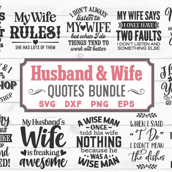 Husband And Wife Svg Bundle, Marriage Sayings Svg, Svg Bundle, Funny Marriage Svg, Husband Svg, Humor Svg, Wood Sign Svg, Coffee Saying Svg