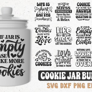 Grappige koekjestrommel gezegden Svg bundel, Treat Jar Svg, bakcitaten Svg, cookie Svg, keuken gezegde Svg, Candy Jar Svg, bakken Svg, voedsel Svg