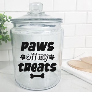 Hondensnoepjes Jas Svg, hond koekjestrommel Svg, Dog Bone Svg, grappige hond gezegde, Paws Of My Treats, hondenvoer Svg, Paw Print Svg, hond Svg ontwerpen