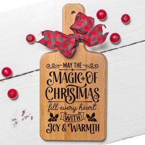 Weihnachtsschneidebrett svg, Feiertags-Schneidebrettdesign, SVG-Datei für Weihnachtscharcuterie, Weihnachtsschild-Svg, Weihnachtsrundes Brett-Svg
