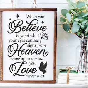 Remembrance Lantern Svg, Memorial Quote, Family Loss, Inspirational Sympathy Quote Svg, When You Believe Beyond What Your Eyes Can See