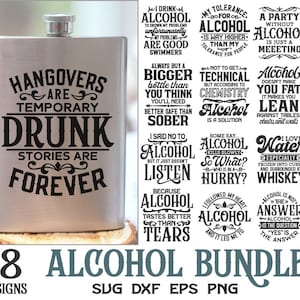 Pacote SVG de Álcool, Frases Engraçadas de Frascos, Citações de Uísque, Sarcasmo de Bebidas, Designs SVG de Frascos, Frases Engraçadas de Álcool, Copo de Uísque, Bêbado