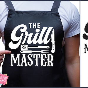 The Grill Master, Delantal del día del padre Svg, BBQ Svg Design, Dad Saying, Kitchen Towel Svg, Dad Apron, BBQ Saying, Grilling Quote, Grandpa Svg