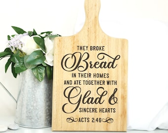 Charcuterie Board Saying Svg, Cheese Cutting Board, They Broke Bread In Their Homes Acts 2:46, Serving Tray Svg, Kitchen Dish Towel, Apron
