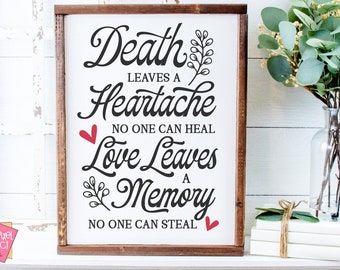 Death Leaves A Heartache, Remembrance Death Svg, Memorial Quotes Svg, Rest In Peace Svg, Grief Quote Svg, Family Loss, Funeral, Sympathy
