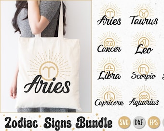 Zodiac Signs Svg, Horoscope Sign Svg, Astrology Signs Svg, Zodiac Sign Bundle, Horoscope Svg Bundle, Zodiac Symbols Svg, Zodiac Glyphs Svg