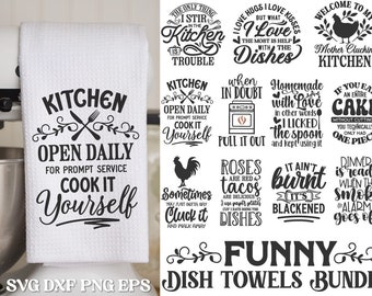 Sarcastic Kitchen Quotes, Dish Towel Bundle, (483705)