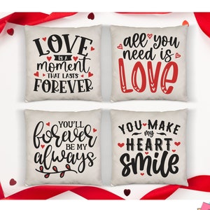 Paquete de Svg del día de San Valentín, paquete de citas de amor, refranes de almohada Svg, cotizaciones de Svg de matrimonio, signo de dormitorio Svg, refranes románticos Svg, familia Svg