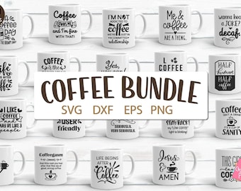 Ensemble Svg café, Mug Svg, Mug Svg, café disant Svg, citation café, fichier Svg café, Mug Design Svg, Svg Bundle, Svg café drôle