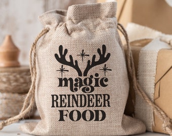Magic Reindeer Food Svg, Christmas Treat Bag Svg, Reindeer Antlers