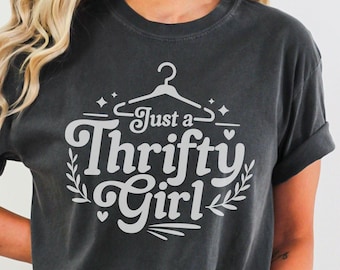 Thrifting Shirt Svg, Design Thrift Lover, Retro Trendy Png, Just a Thrifty Girl (Téléchargement numérique)