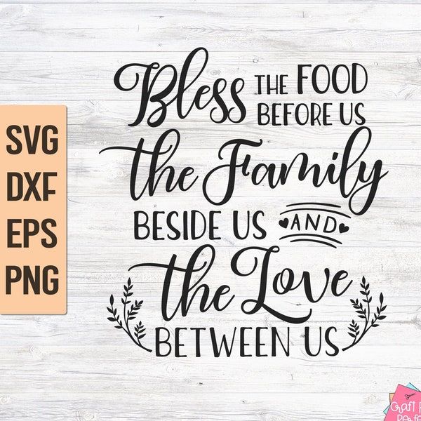 Bless The Food Svg, Kitchen Quotes Svg, Dinner Blessing Svg, Dish Towel Svg, Cutting Board Svg, Blessings Svg, Wood Sign Svg, Quote Svg