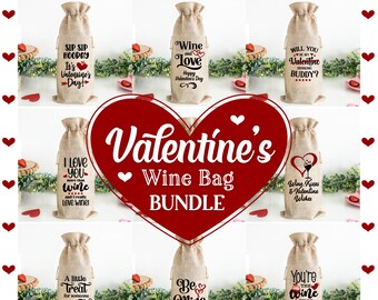 Valentines Wine Bag Svg Bundle, Valentines Svg Bundle, Valentine's Wine Svg, Valentijnsdag Svg, Galentine's Day Svg, Be Mine Svg, Love Svg