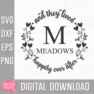 Happily Ever After Svg, huwelijk Svg, bruiloft monogram Svg, verloving Svg, bruiloft citaat Svg, bruids Svg, bruid en bruidegom Svg, pasgetrouwden