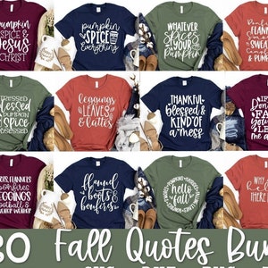 Fall Tshirt Svg Bundle, Autumn Svg, Autumn Vibes, Pumpkin Svg, Pumpkin Spice, Fall Quote Svg, Thanksgiving Svg, Autumn Vibes Bundle