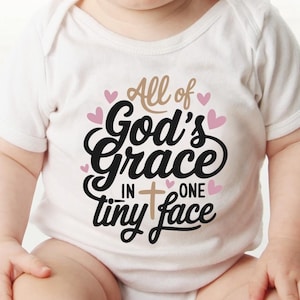Christian bébé citation Svg, Svg nouveau-né, Grâce de Dieu, Svg body bébé, Svg bébé religieux, Cricut Design bébé, Svg bébé, Svg tout-petit