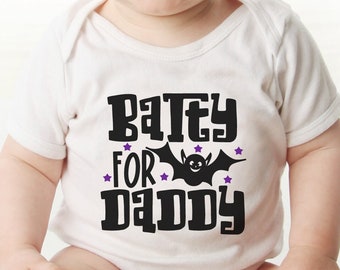 Batty For Daddy, Cute Halloween Svg, Halloween Quote, Baby Halloween Svg, Cute Halloween Svg, Funny Baby Svg, Newborn Cut File, Toddler Svg