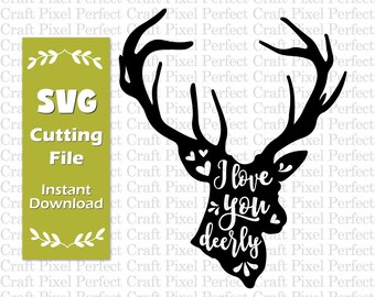 Love You Deerly Svg Etsy