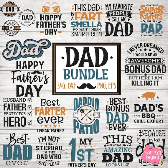 Dad Svg Bundle, Father's Day Svg, Step Dad Svg, Bonus Dad Svg, First Father's Day, Dad Mug Svg, Dad Shirt Svg, Stepfather Svg, Dad Quote Svg