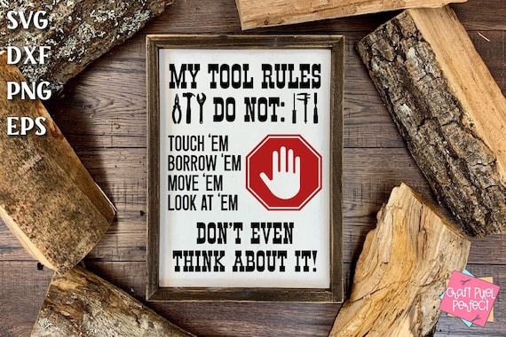 "With Great Power Tools Comes Great Responsibility" Wood Wall Sign - Funny Garage Or Man Cave Decor - View #2