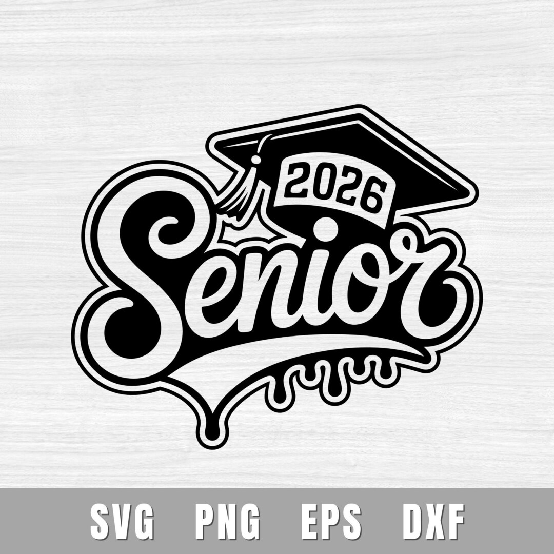 Senior 2026 SVG PNG, Class of 2026 Graduation Cap Design, High School ...