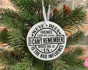 Funny Friend Ornament Svg, Christmas Ornament Svg, Friendship Ornament Svg, Friend Gift Ornament Svg, Holiday Gift SVG, Christmas Bauble Svg
