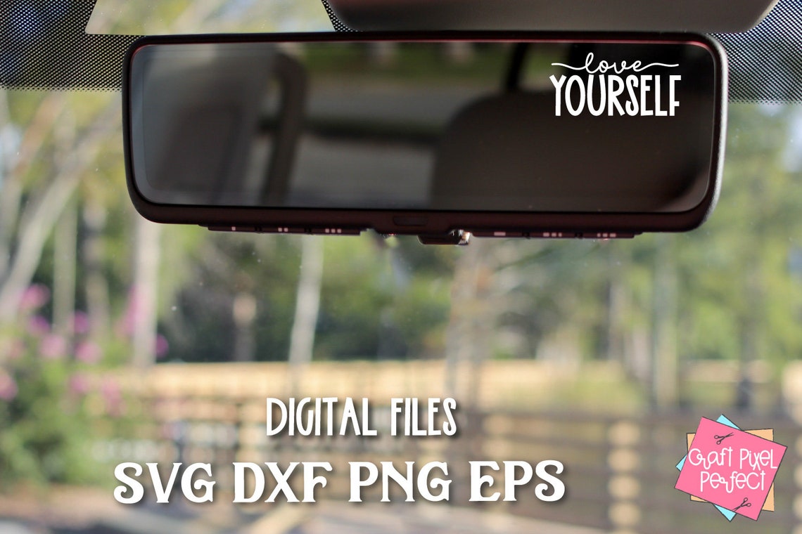 Car Rear View Mirror Motivational Bundle Self Love Quotes Etsy