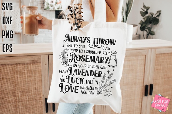 Always Throw Spilled Salt Svg, Magic Spell Svg, Witchcraft Quote, Witchy Shirt Svg, Halloween Tote Bag Svg, Practical Magic Png, Witch Svg
