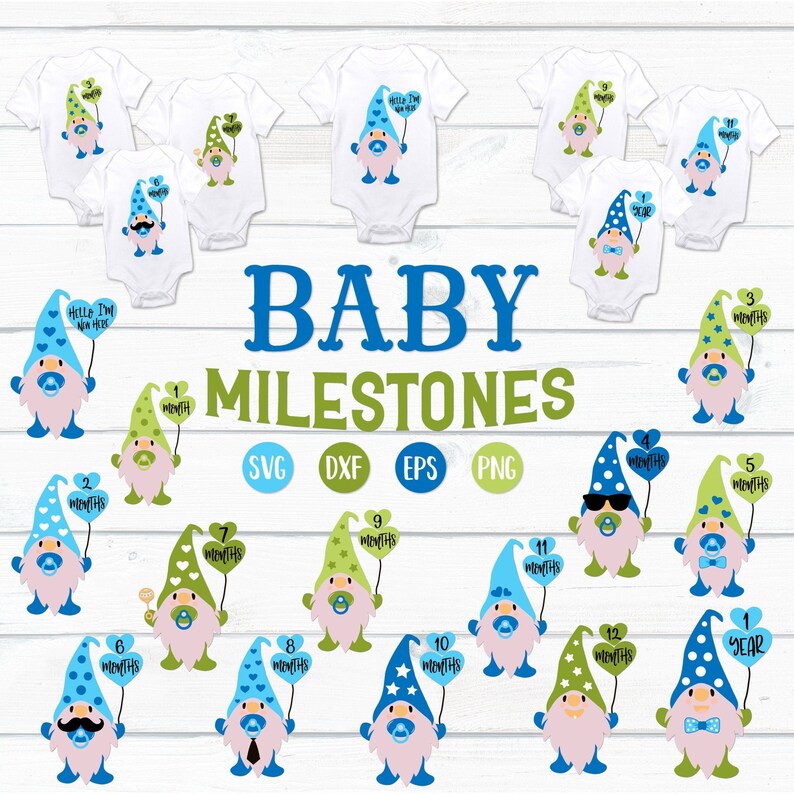 Download Gnome Milestones Svg Baby Milestones Svg Baby Months Svg ...