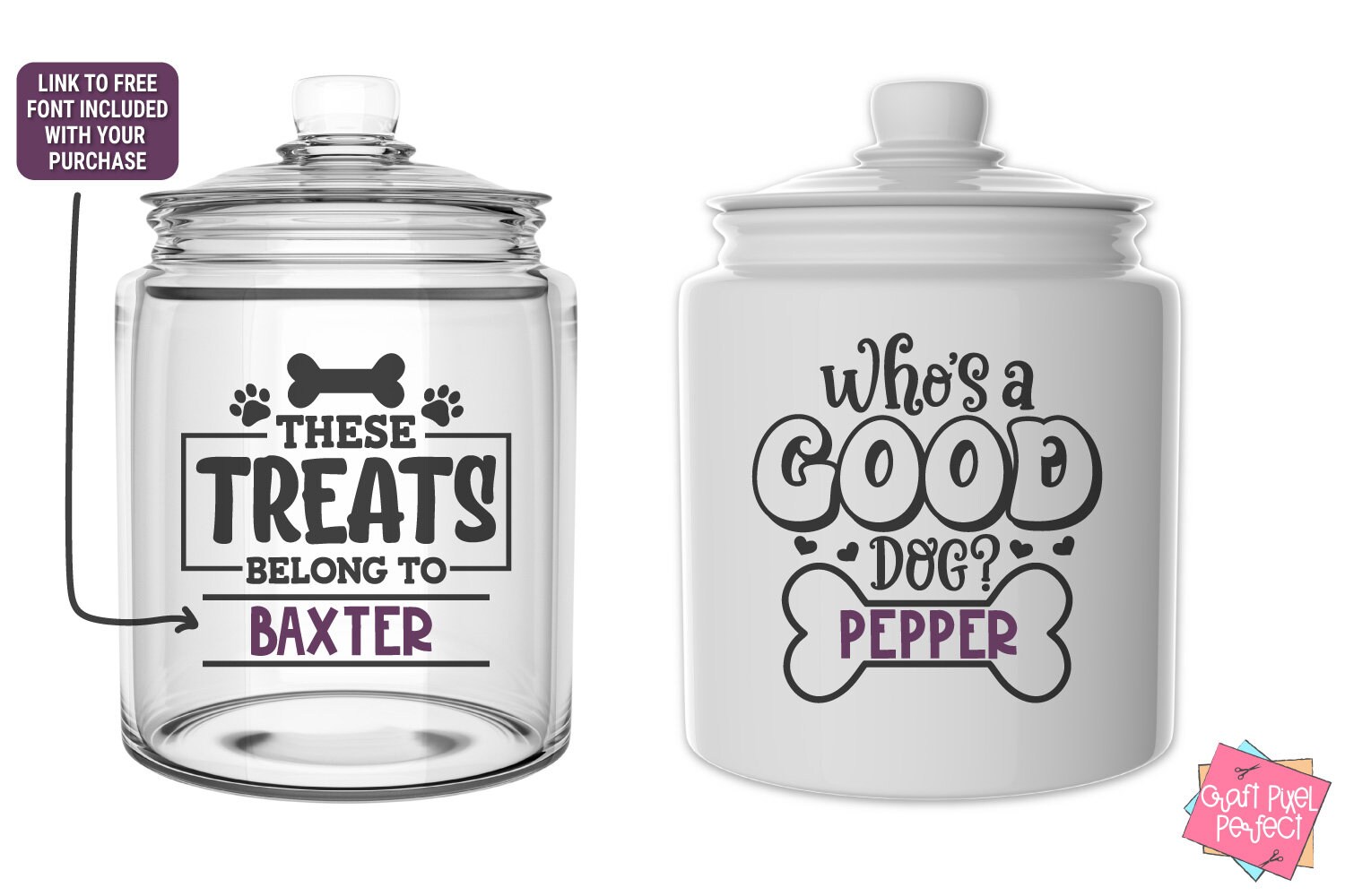 Dog Treats Jar Sayings SVG Bundle Dog Food Svg Dog Bone Svg Etsy
