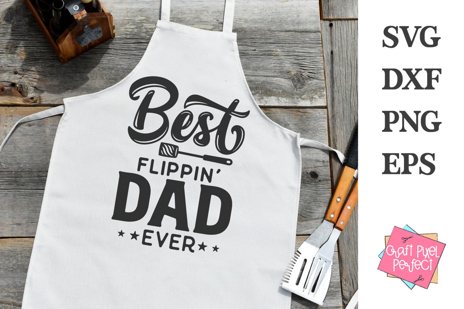 Best Flippin' Dad Ever Apron Saying Svg Father's Day - Etsy
