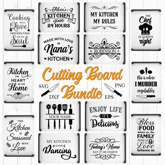 Download Cutting Board Svg Bundle Apron Svg Dish Towel Svg Kitchen Etsy